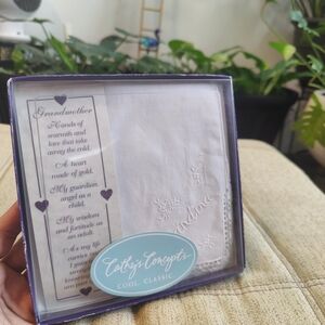 Embroidered White Handkerchief